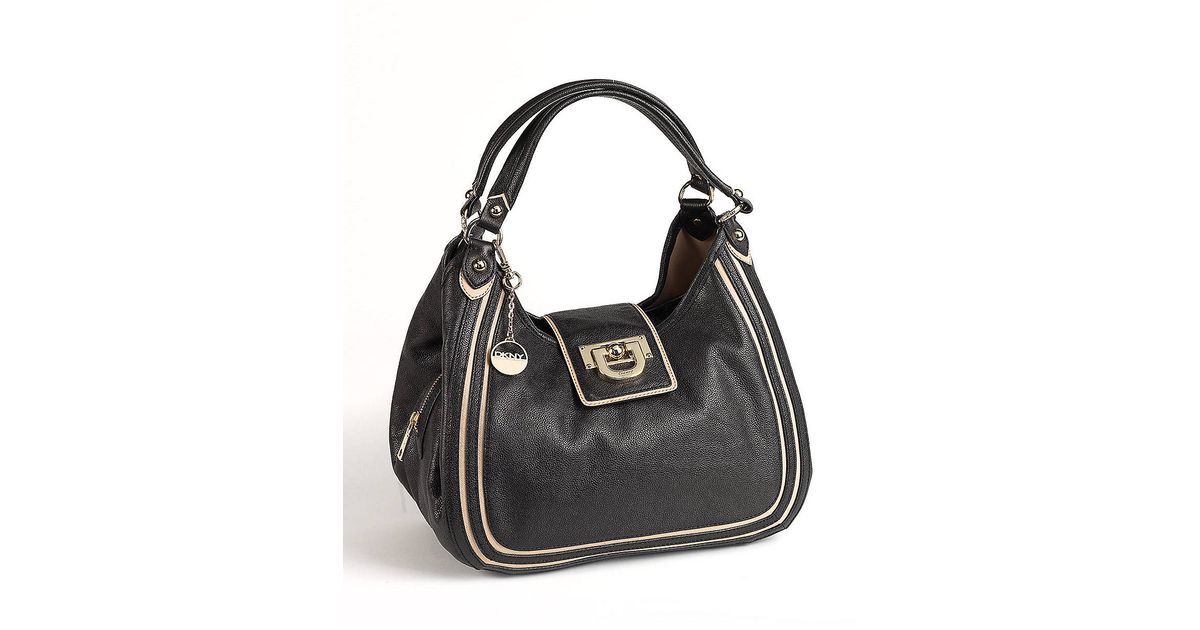 Dkny Leather Hobo Bag in Black Lyst