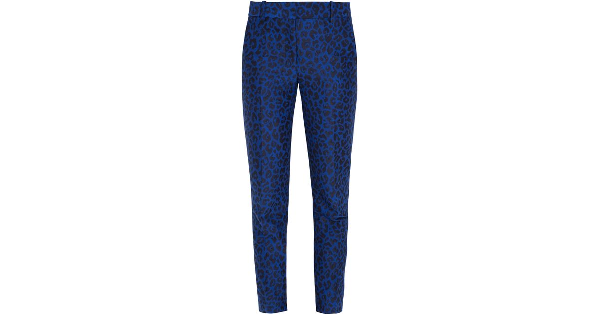 Lyst - 3.1 Phillip Lim Cropped Pencil Pants in Blue