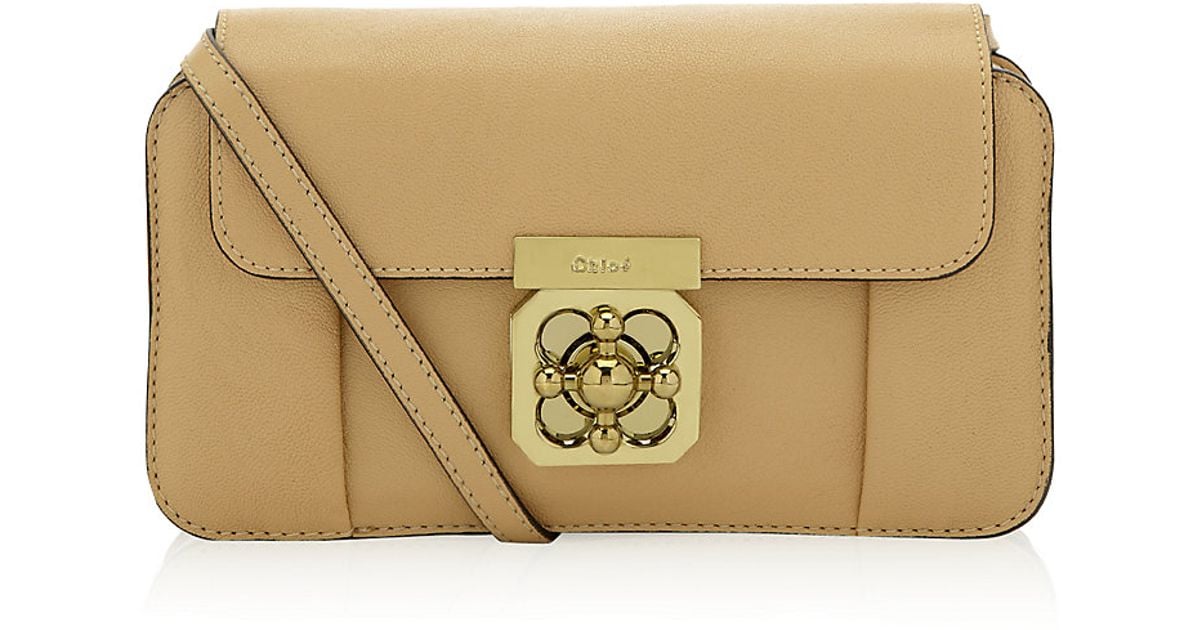 Chloé Elsie Leather Strap Mini Bag in Natural | Lyst