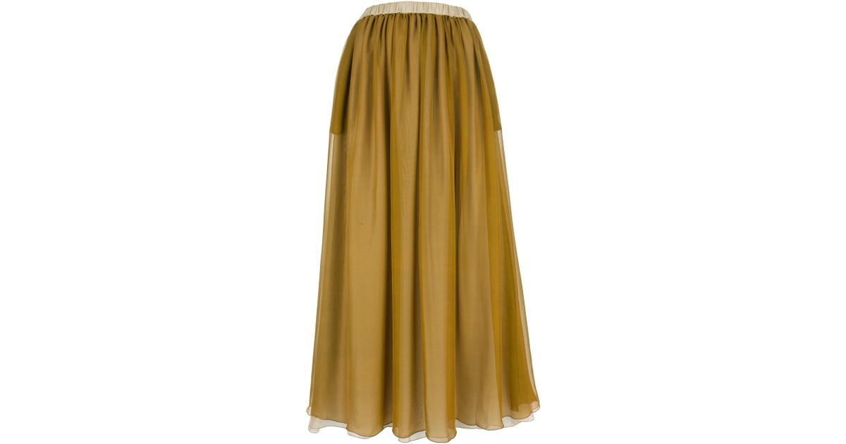 Lyst - Forte forte My Skirt Pleated Skirt in Brown