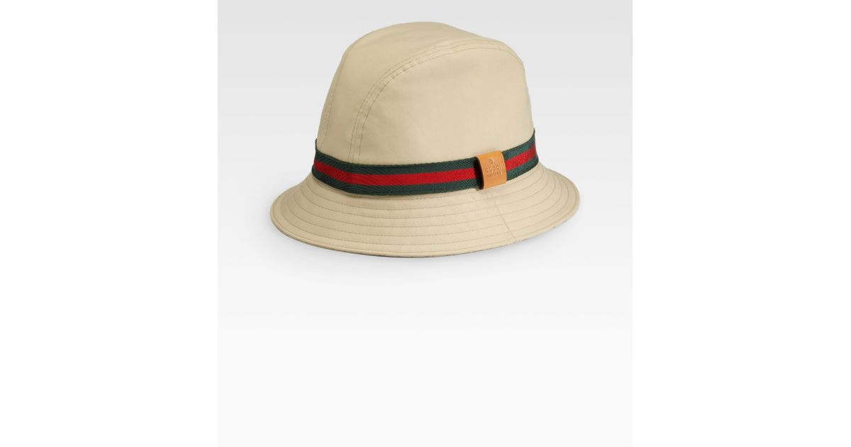 Gucci Bucket Hat in Natural for Men Lyst