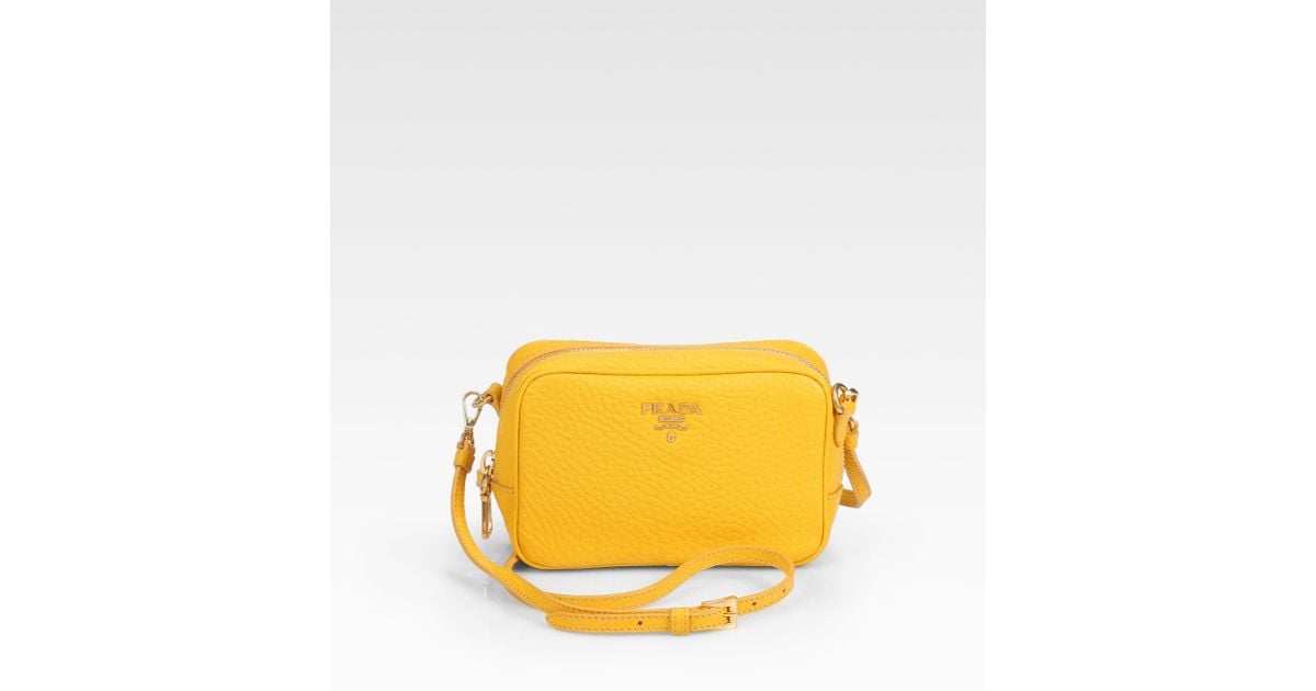 price of prada purses - Prada Mini Vitello Daino Crossbody Bag in Yellow (mimosa) | Lyst