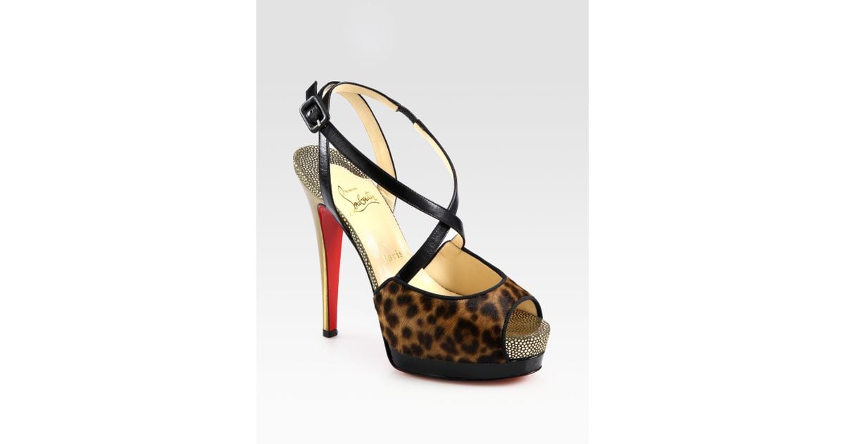 christian louboutin leopard sandals