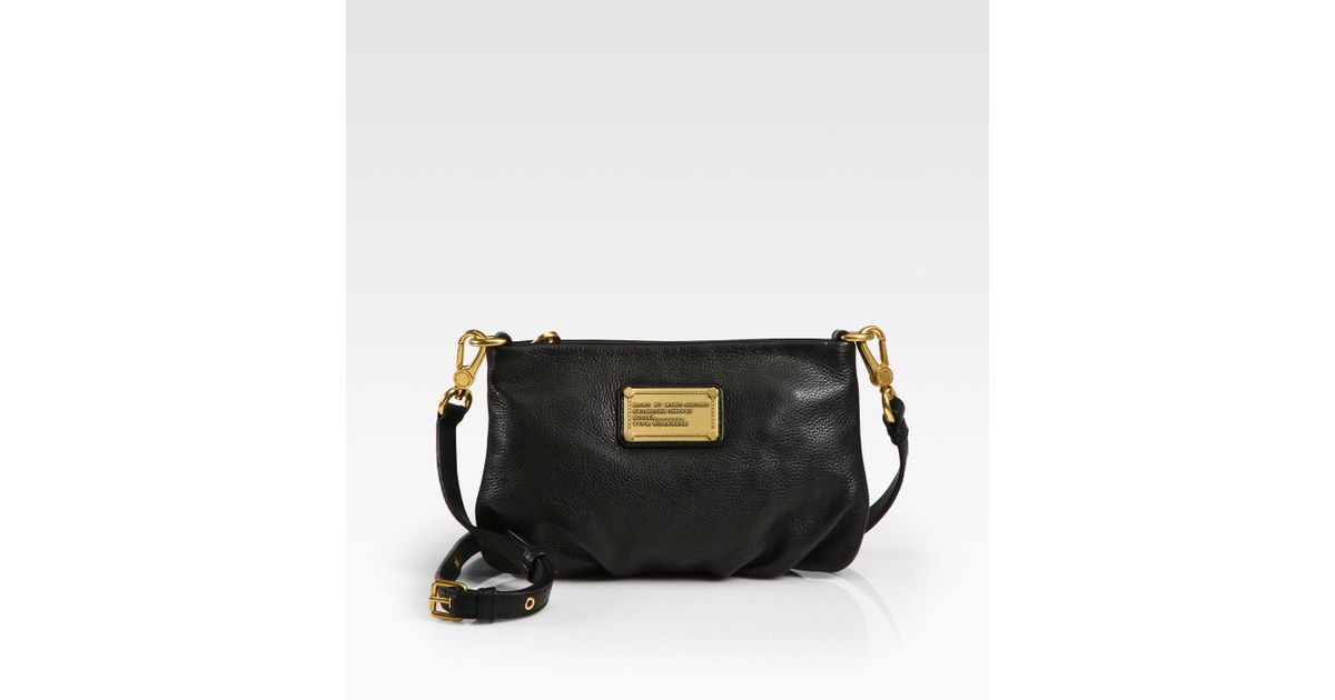Marc by marc jacobs Classic Q Percy Leather Cross-Body Bag in Black | Lyst