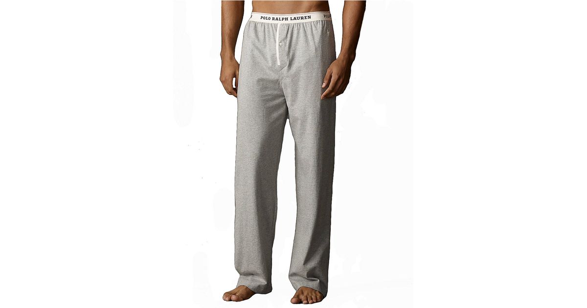 grey polo pajama pants