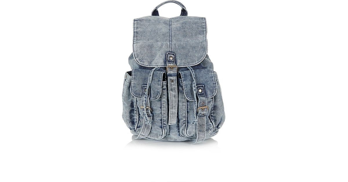 Lyst Railroad Denim Backpack in Blue