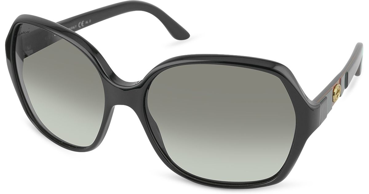 Gucci Large Square Frame Sunglasses in Black (black ...