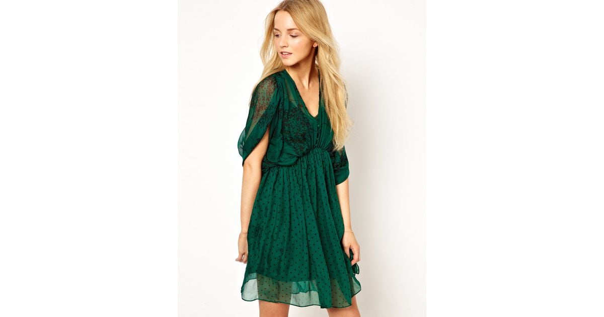 Green Silk Dress