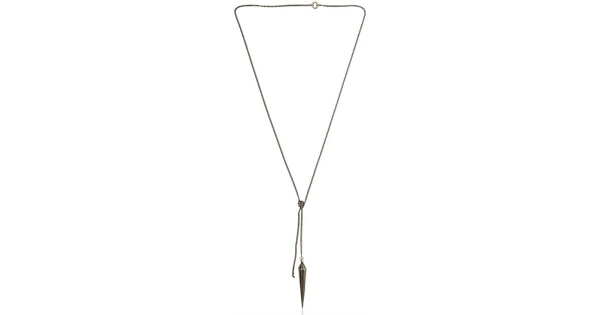 Lyst - Ann Demeulemeester Sterling Silver Pendant Necklace in Metallic ...