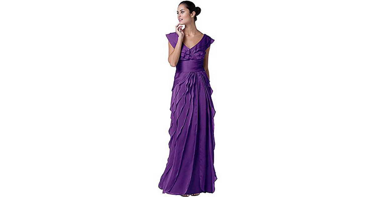 adrianna papell asymmetrical gown