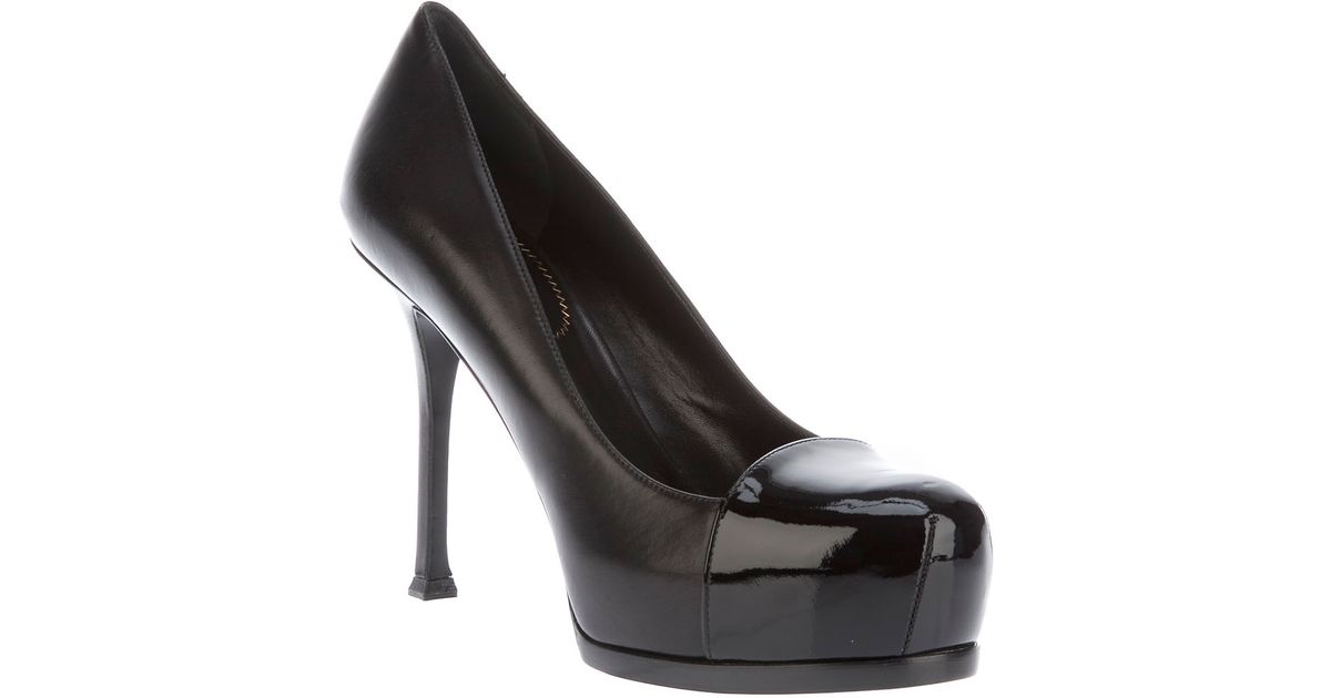 Saint laurent Platform Stiletto Shoe in Black | Lyst