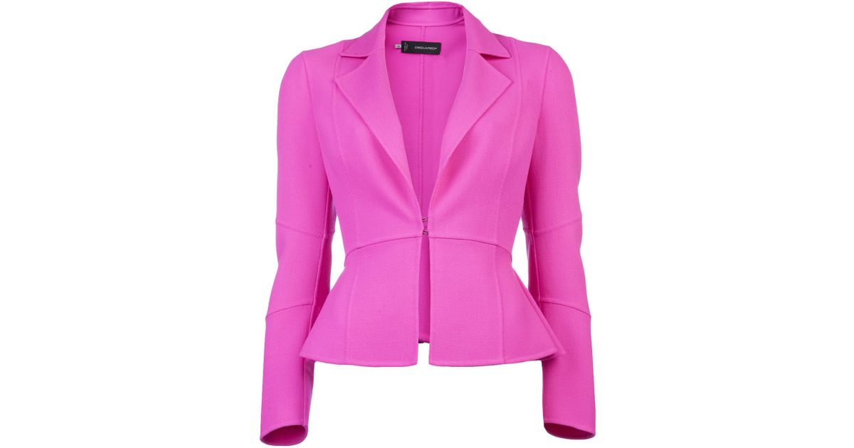 Lyst Dsquared² Flirty Peplum Blazer In Purple 7330