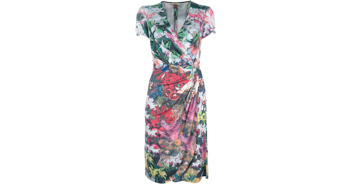 Lyst - Issa Floral Print Wrap Dress