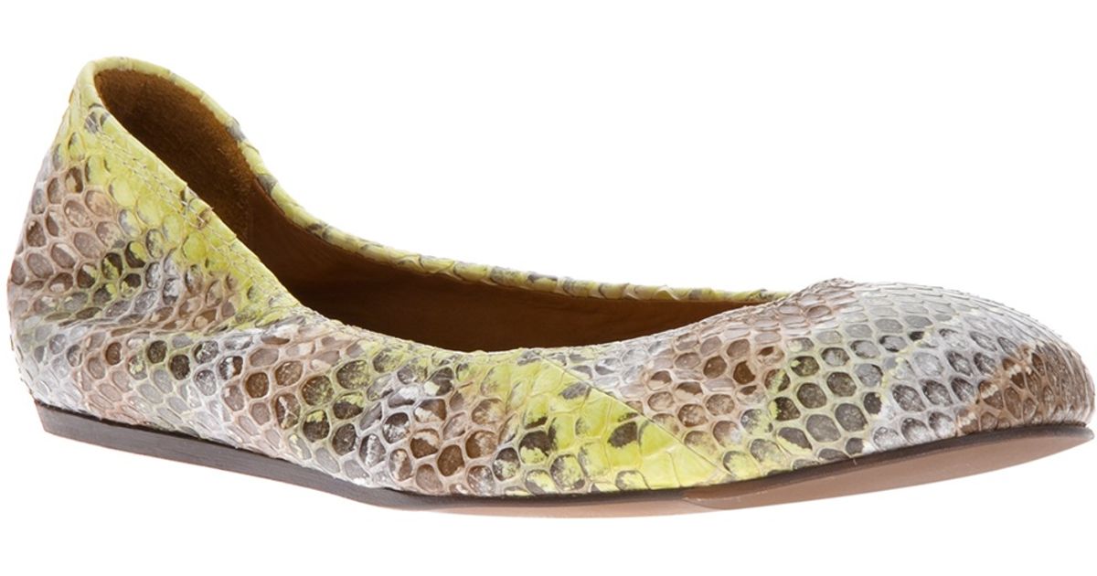 snakeskin ballerinas
