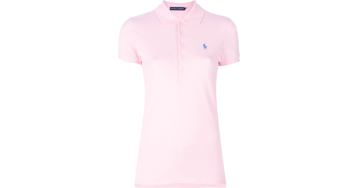 Lyst - Ralph Lauren Blue Label Julie Polo Shirt in Pink