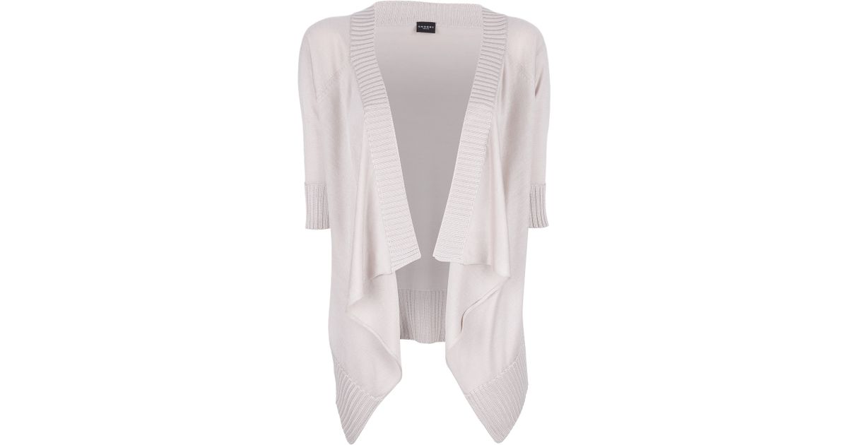 Snobby sheep Open Front Cardigan in Natural | Lyst