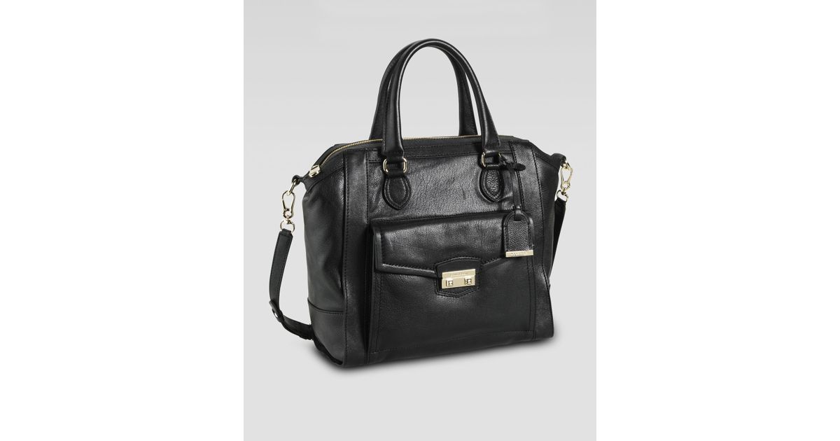 Lyst Cole Haan Zoe Structured Satchel Bag In Black