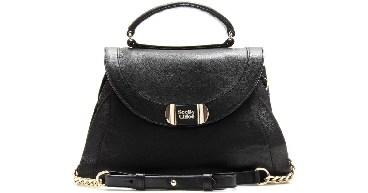 Lyst - See By Chloé Mina Leather Shoulder Bag in Black