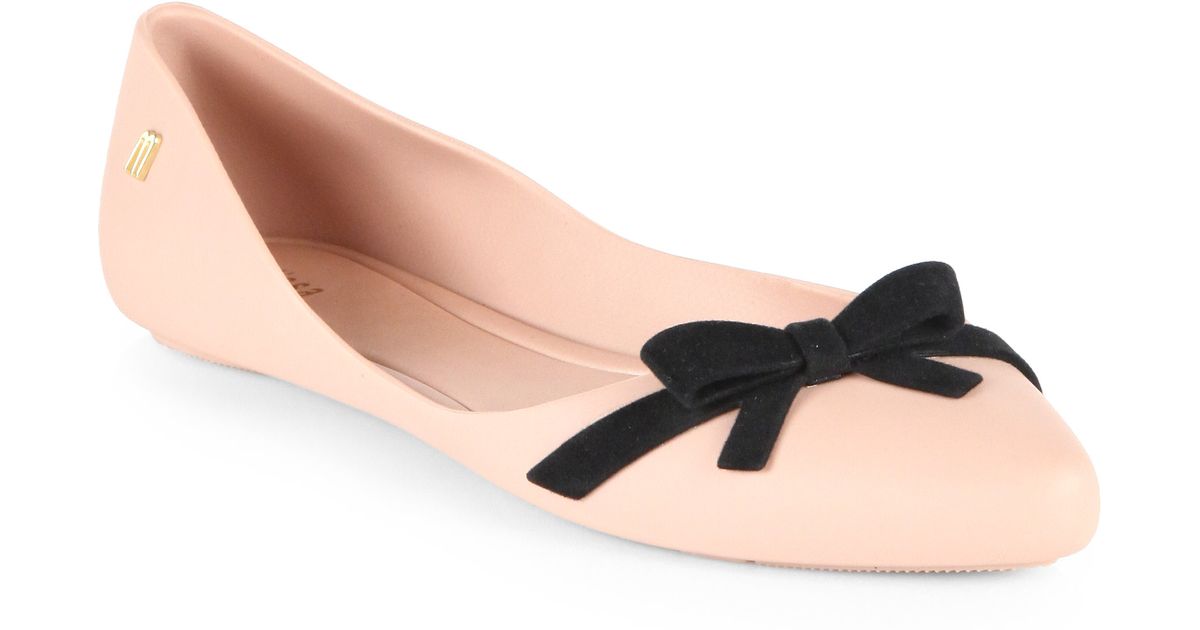 pink flats with bow