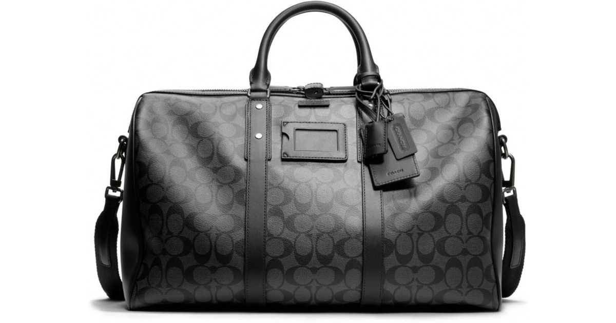 Lyst Coach Bleecker Monogram Duffle In Signature Coated Canvas Lyst Coach Bleecker Monogram Duffle In Signature Coated Canvas Black For Men