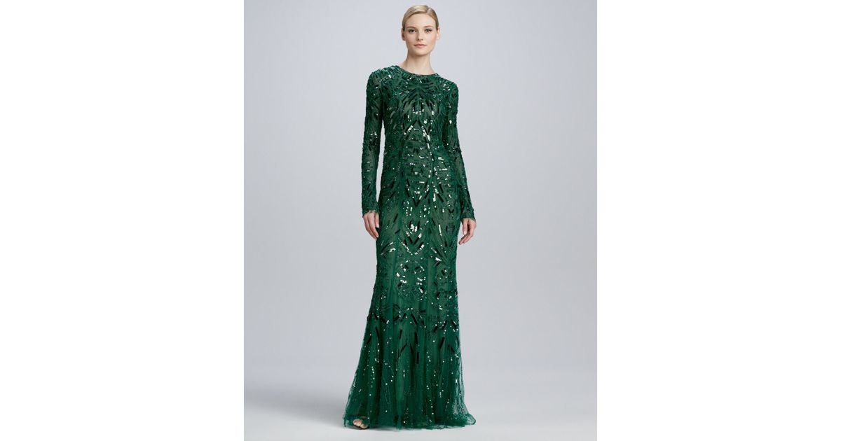 Emerald Green Long Sleeve Dress