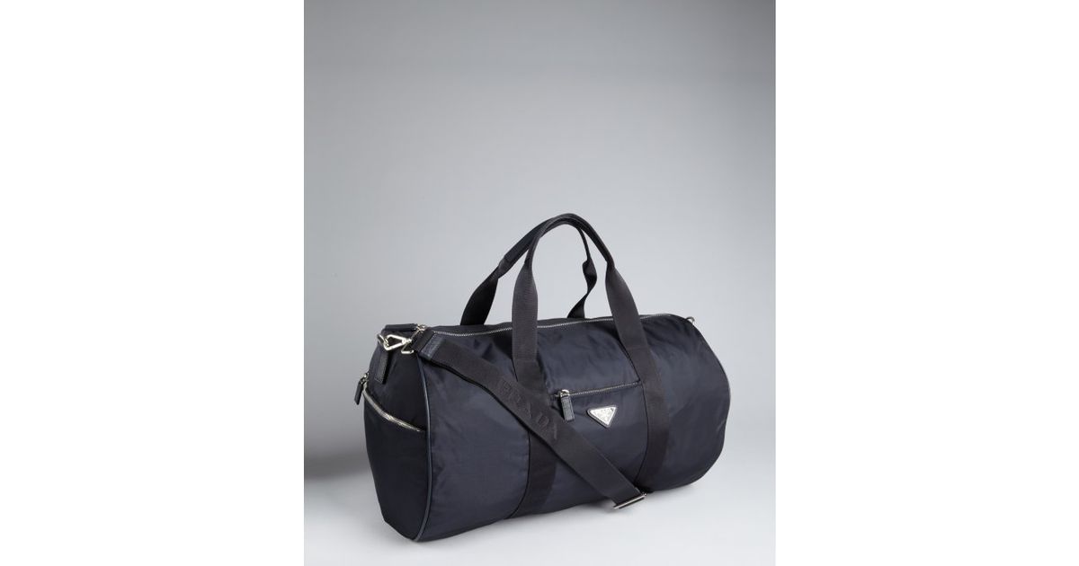Prada Navy Nylon Convertible Duffel Bag in Blue for Men (navy) | Lyst  