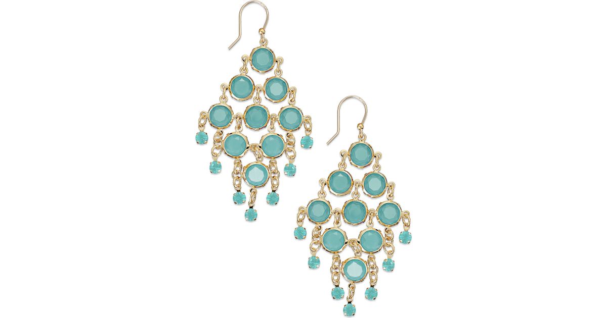 Lyst Kate Spade New York Goldtone Mint Stone Chandelier Earrings Lyst Kate Spade New York Goldtone Mint Stone Chandelier Earrings In Metallic