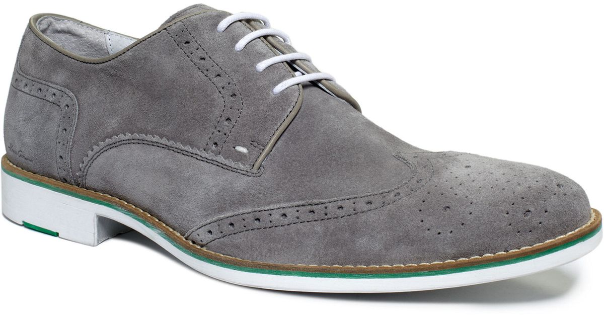 Lyst - Kenneth cole Social Ladder Wingtip Lace Shoes in Gray for Men