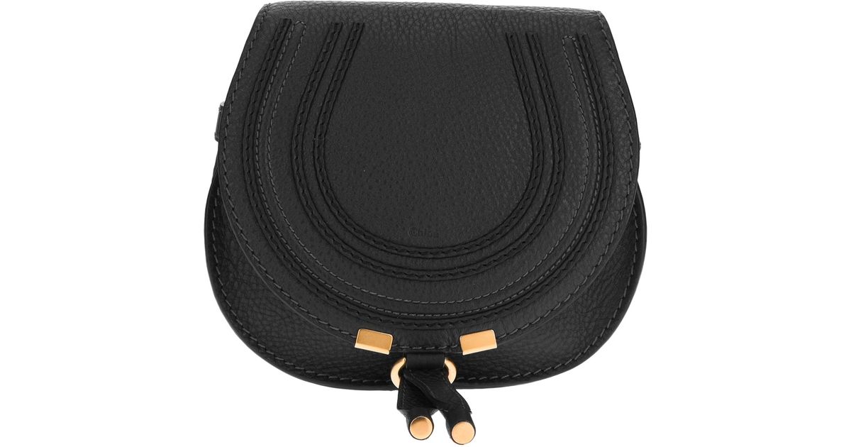 chloé marcie small saddle bag black