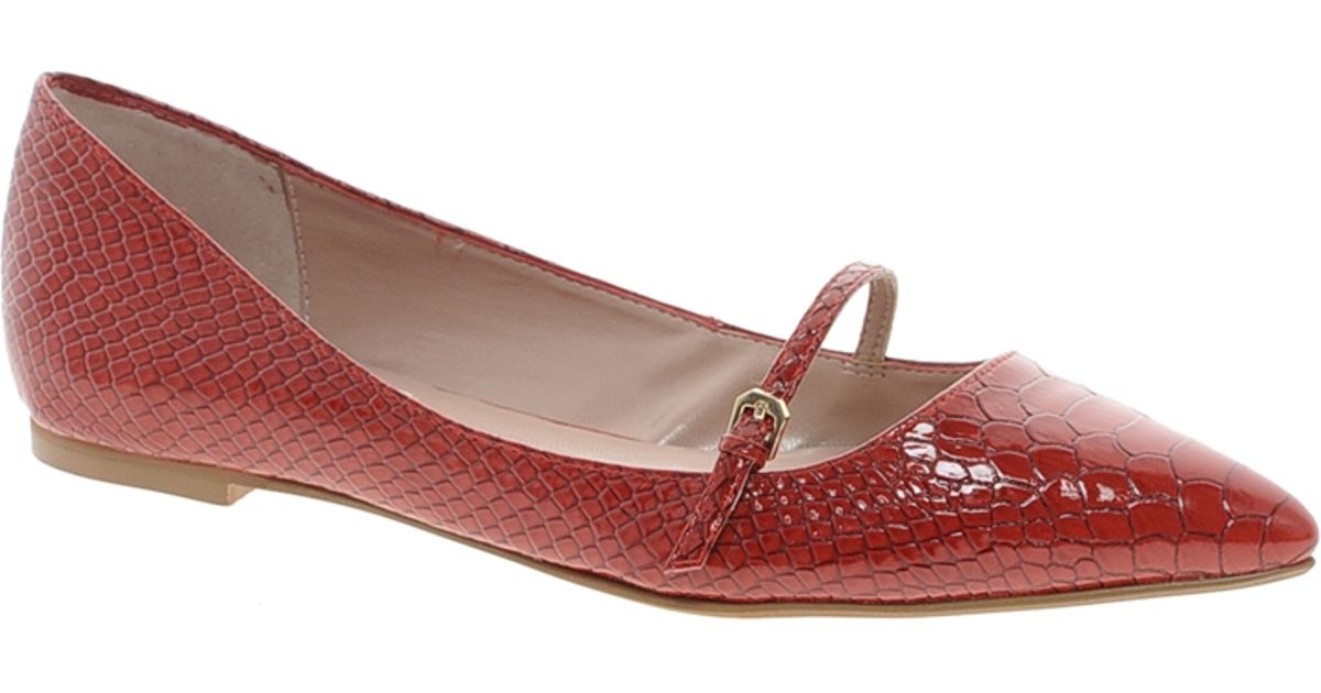 Lyst Dune Mathe Pointed Red Flat Shoes in Red