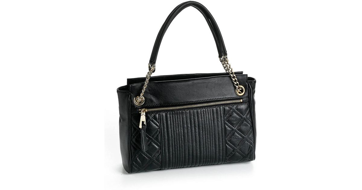 calvin klein black satchel handbag