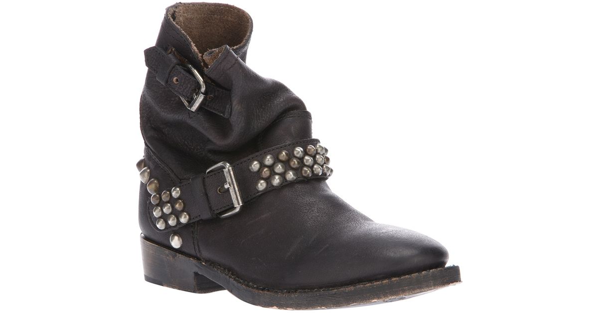 Lyst - Ash Vicious Studded Boot in Black