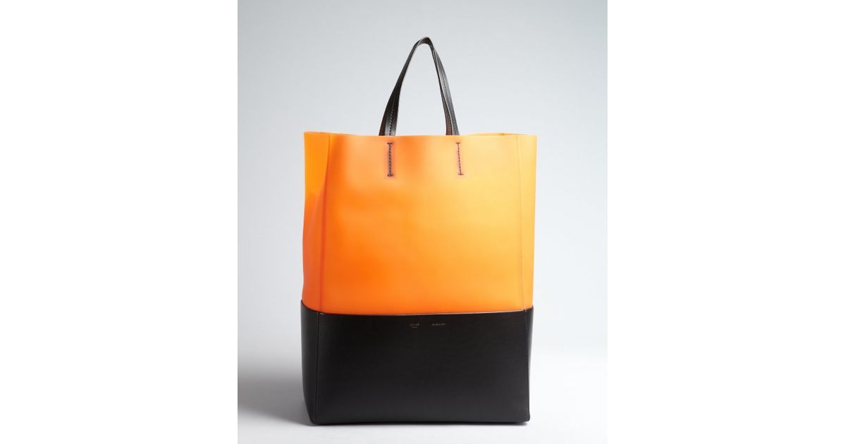 celine leather shopping bag