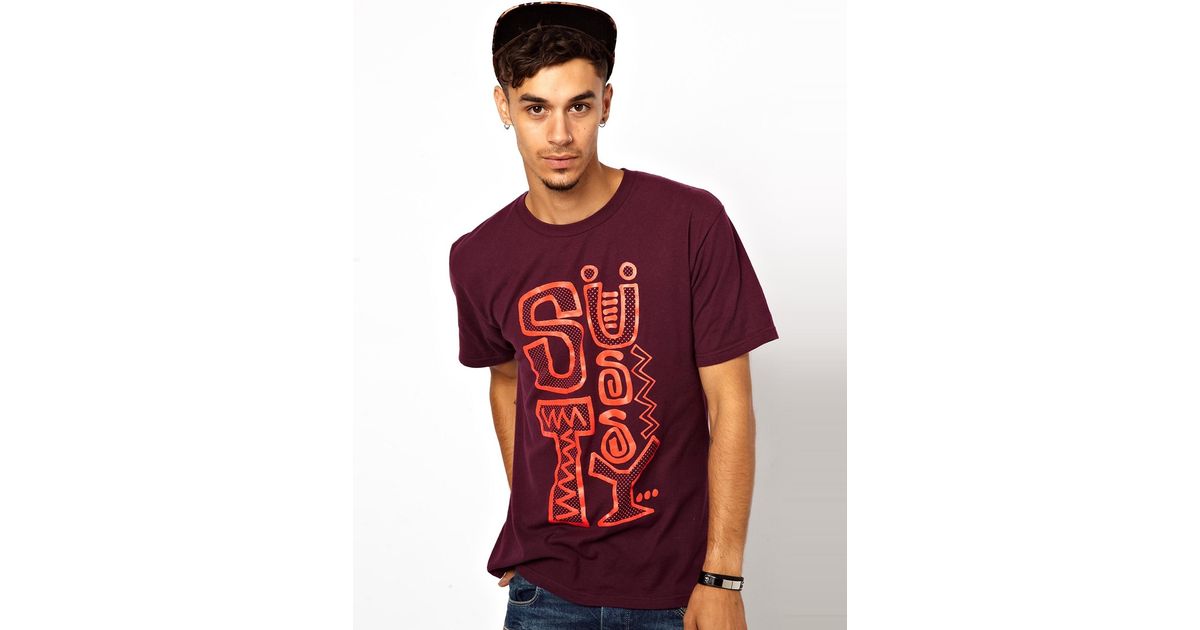 stussy purple t shirt