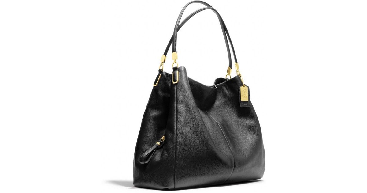 Coach Madison Phoebe Shoulder Bag in Leather in Black | Lyst