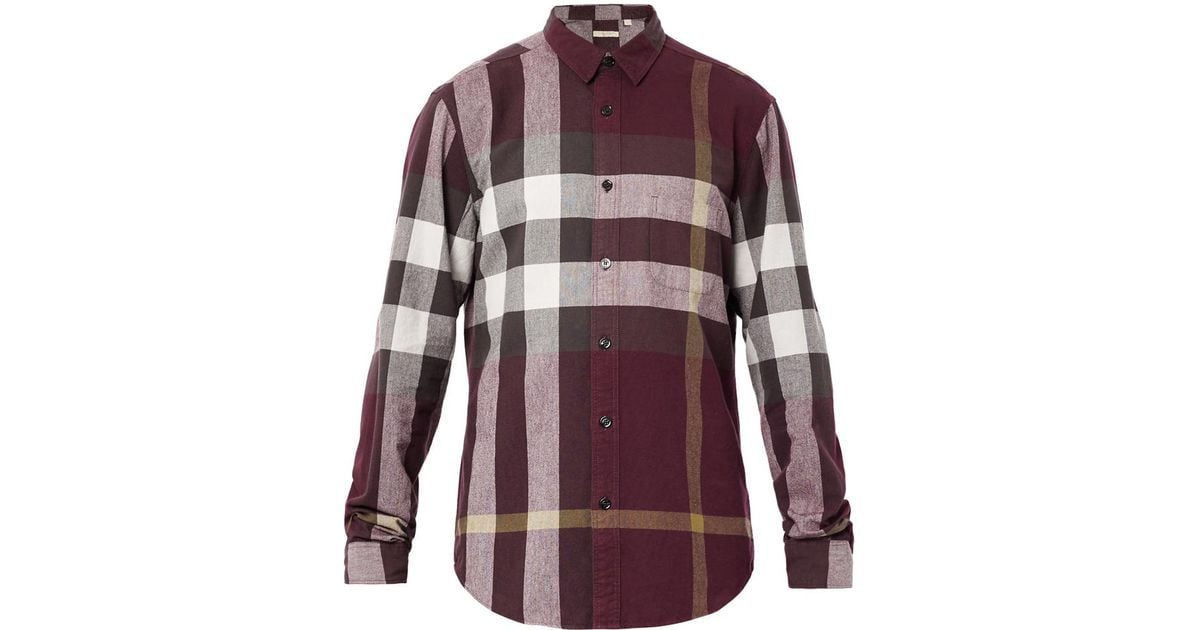 burberry maroon shirt