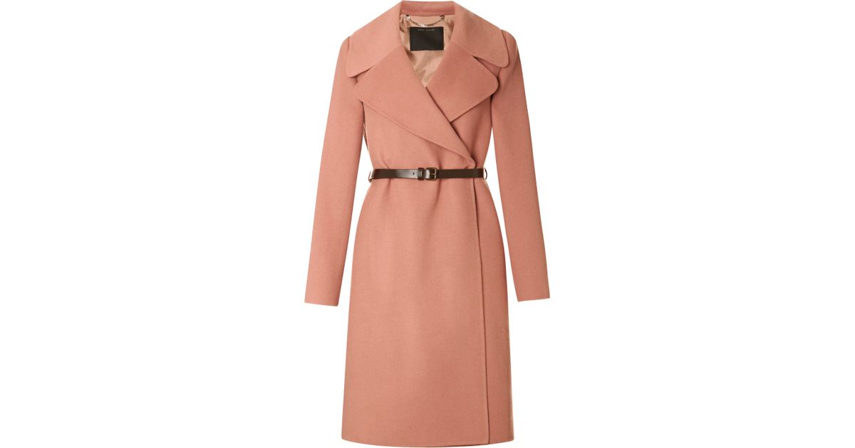 Lyst Marc Jacobs Double Faced Cashmere Belted Coat in Pink