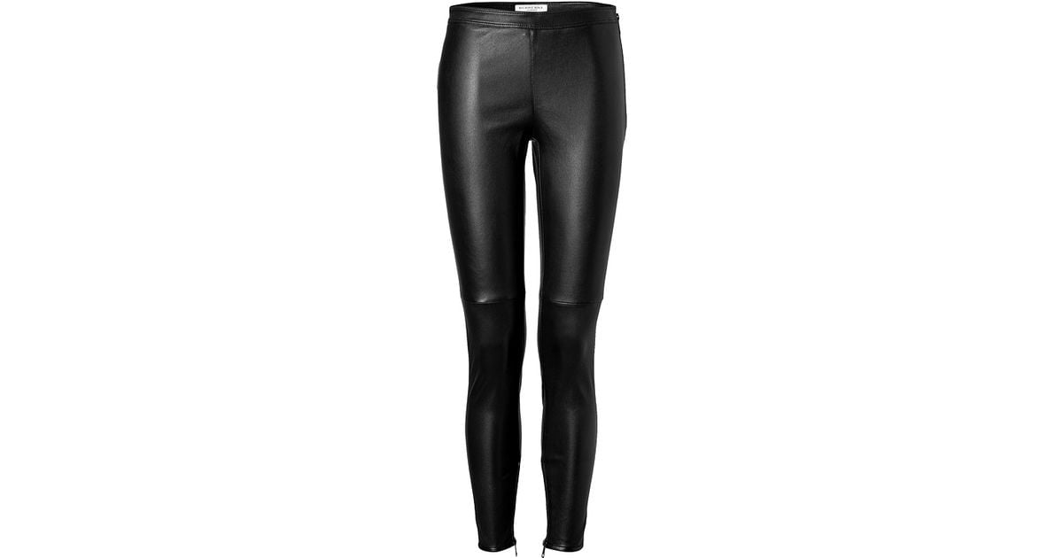 Lyst - Burberry Leather Leggings in Black in Black