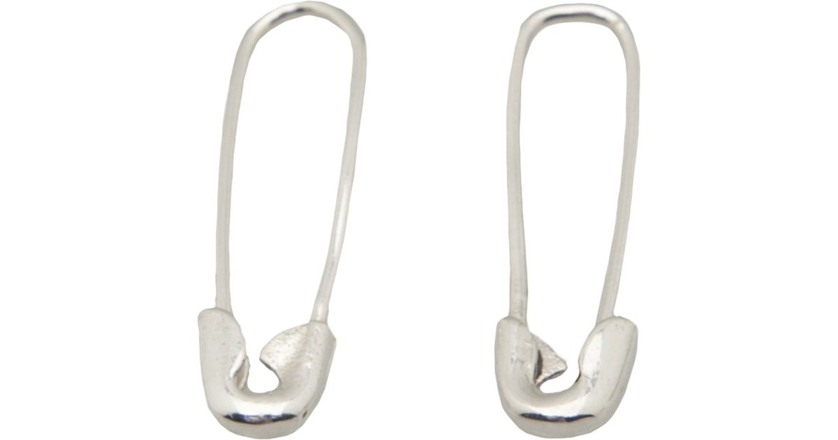 Lyst Tom Binns Safety Pin Earring In Metallic