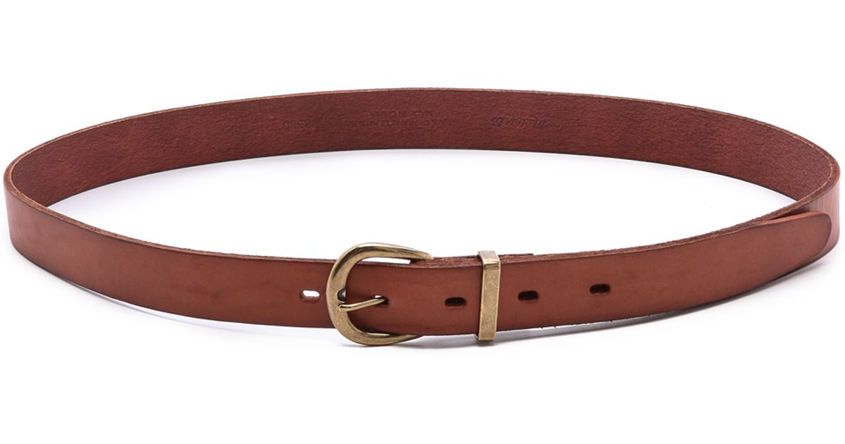 Madewell Skinny Leather Belt In Brown Lyst