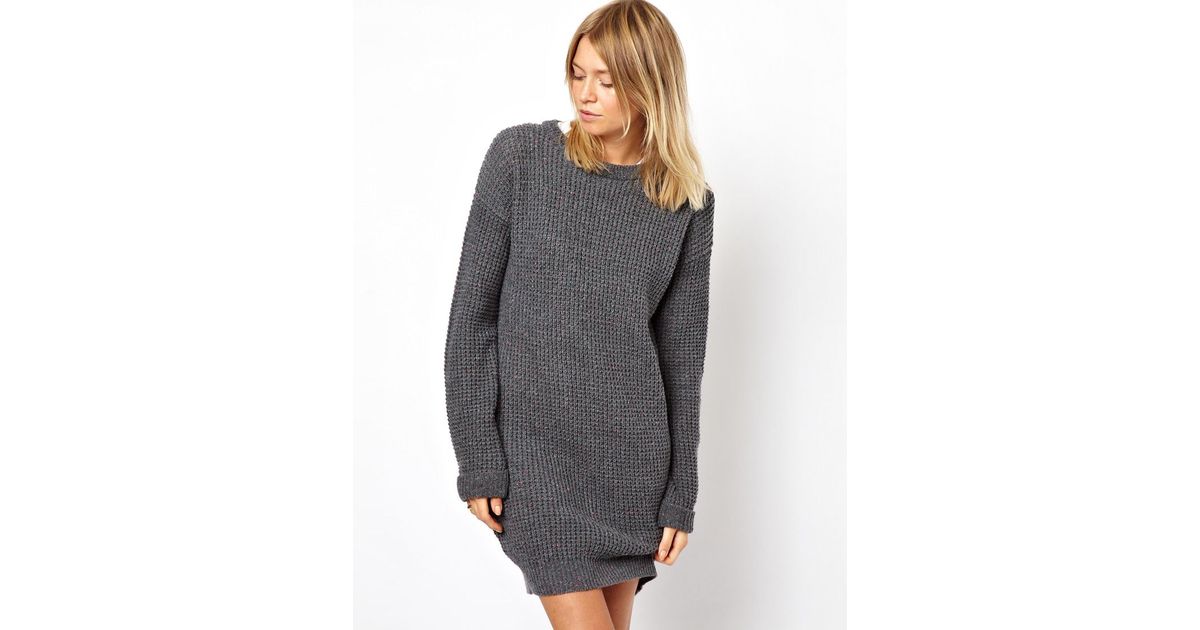 Asos Sweater Dress in Gray Lyst