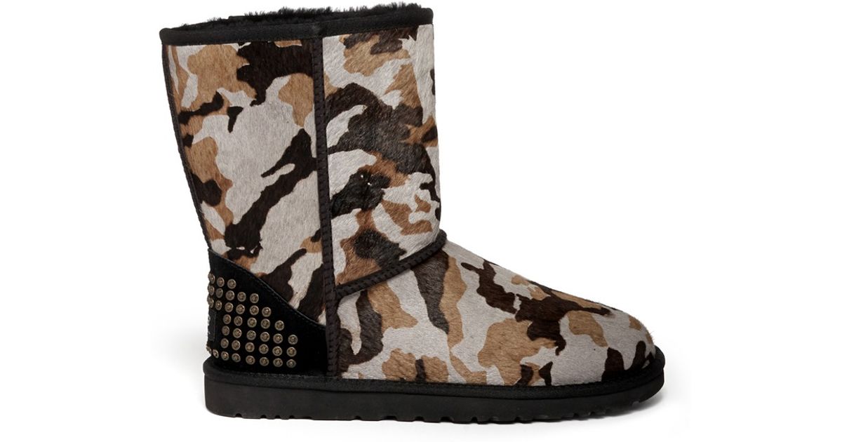 Lyst - Ugg Rowland Camouflage Calf-hair Short Boots