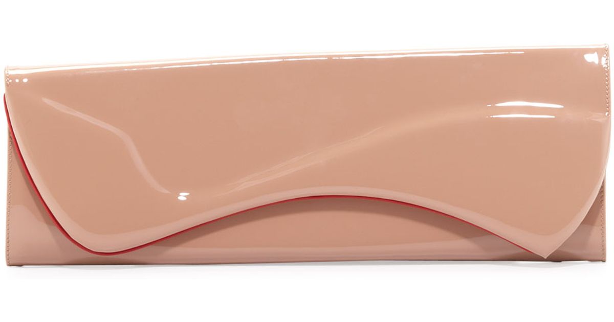 louboutin pigalle patent clutch