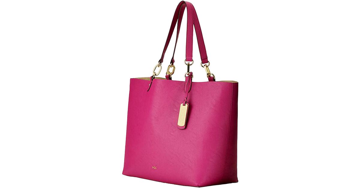 Lyst - Lauren By Ralph Lauren Bembridge Faux Leather Tote Bag in Pink
