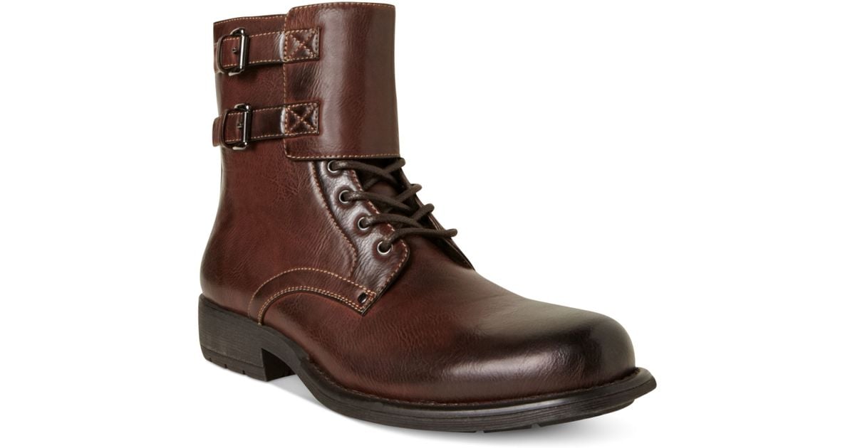 Lyst Steve Madden Pello Motorcycle Boots in Brown for Men