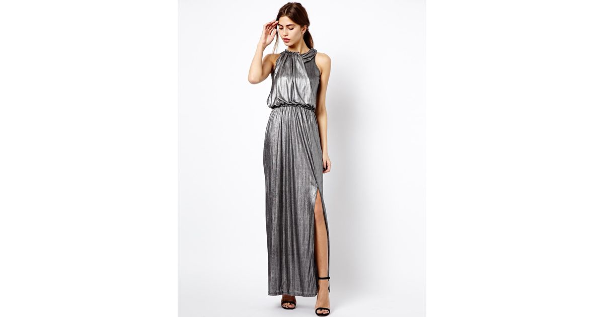 river island pleated maxi dress
