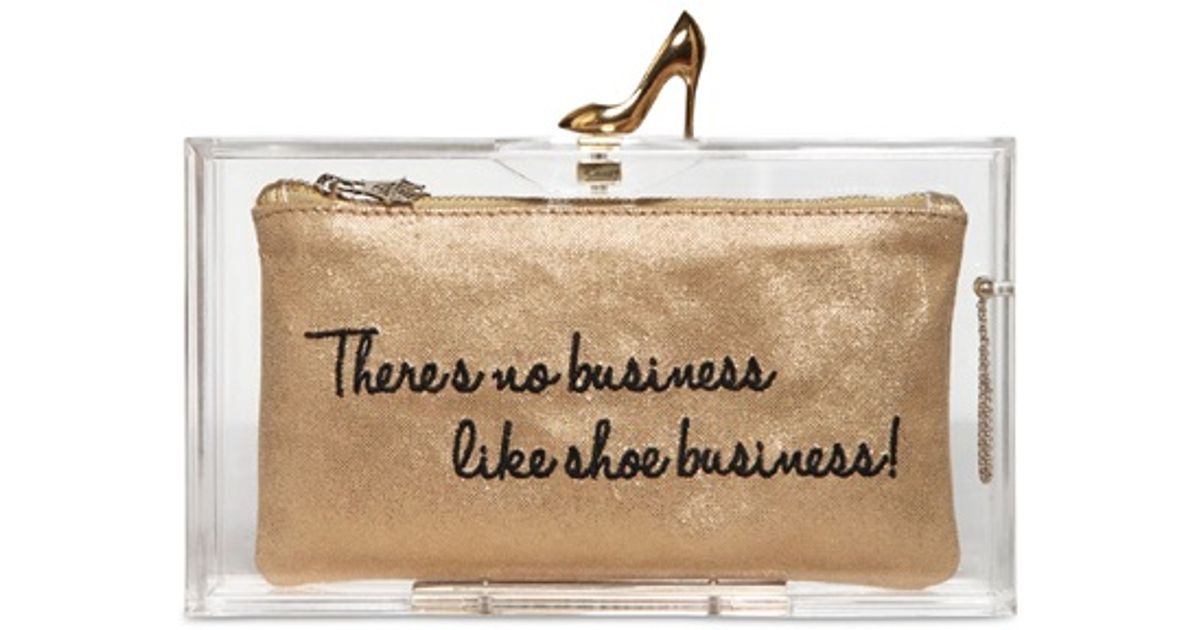 Charlotte Olympia Loves Shoes Pandora Perspex Clutch Lyst