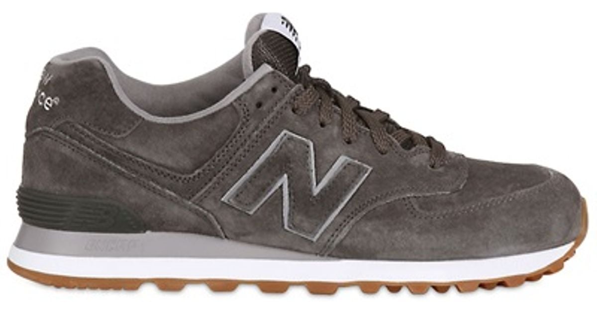 New balance 574 Classic Suede Sneakers in Gray for Men | Lyst