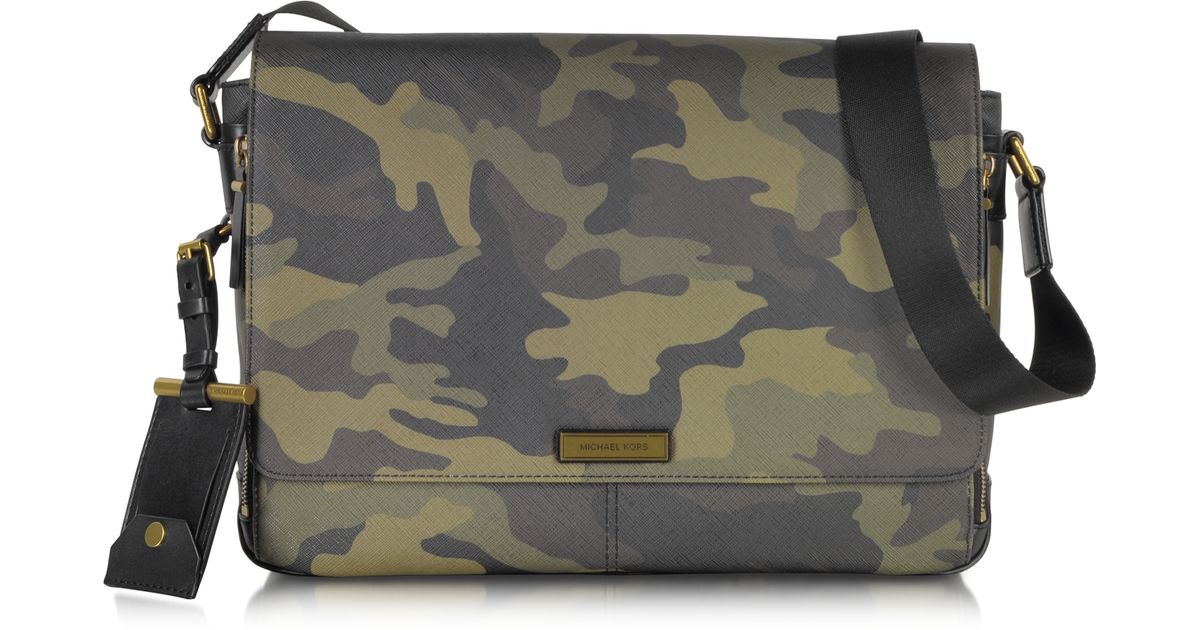 Lyst Michael Kors Jet Set Camo Large Mens Bag In Natural For Men