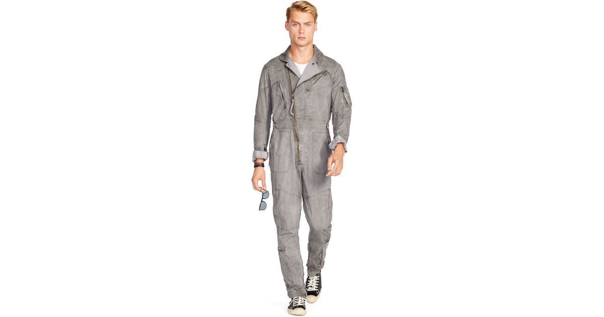 Polo Ralph  Lauren  Cotton Twill Flight Suit in Gray for Men 